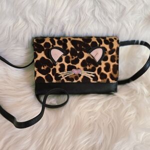 Kate Spade Leopard Print Cat Face Crossbody Bag